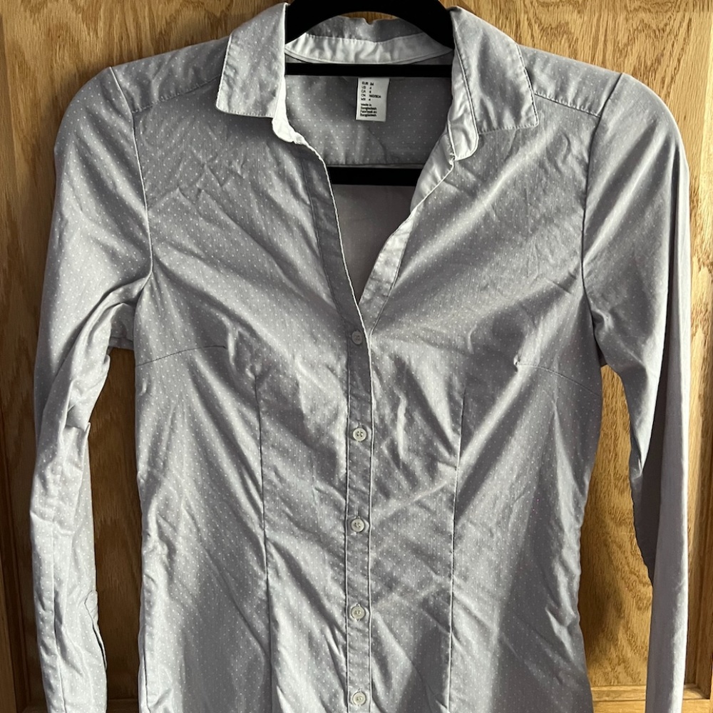 H&M Collared Long Sleeve Top